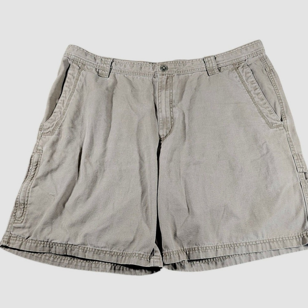 Columbia Cargo Shorts Mens 42 Tan Khaki Utility Hiking Cotton Canvas‎ XM4452